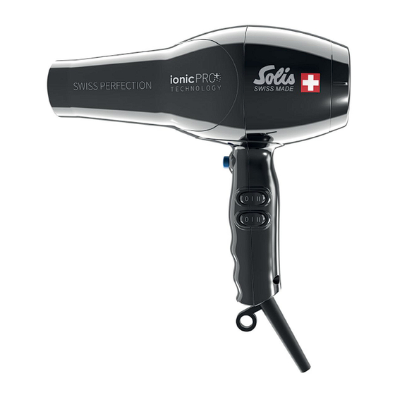 SOLIS SWISS PERFECTION 360 ionicPRO 440 Quick Start Manual