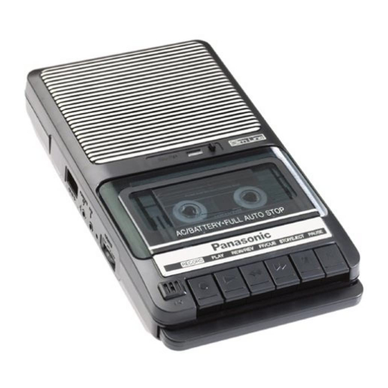 Panasonic RQ-2102 - Cassette Recorder Bedienungsanleitung