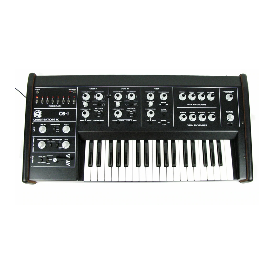 Oberheim OB-1 Owner's Manual