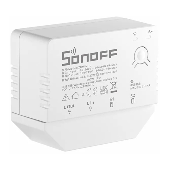Sonoff ZBMINI-L User Manual