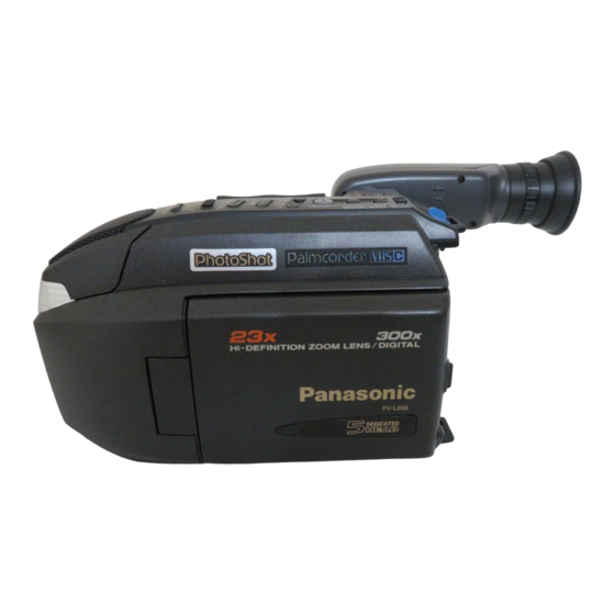Panasonic Palmcorder Palmsight PV-L858 Operating Manual