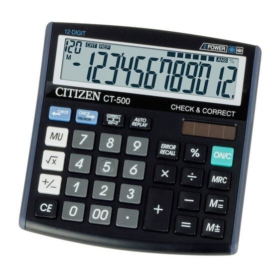 Citizen CT-500j Manual