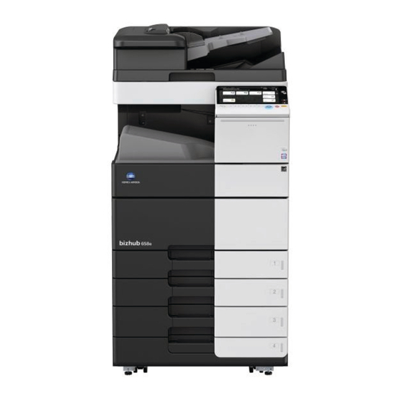 Konica Minolta bizhub 458e Quick Manual