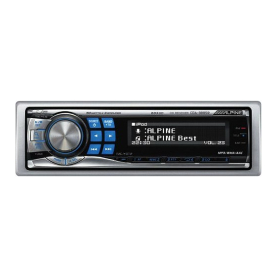 Alpine CDA-9885R Owner's Manual