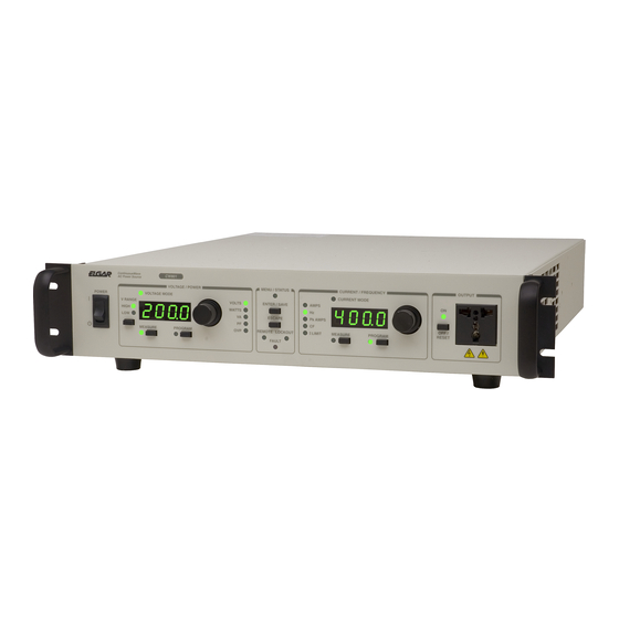 Elgar CW 801P Operation Manual