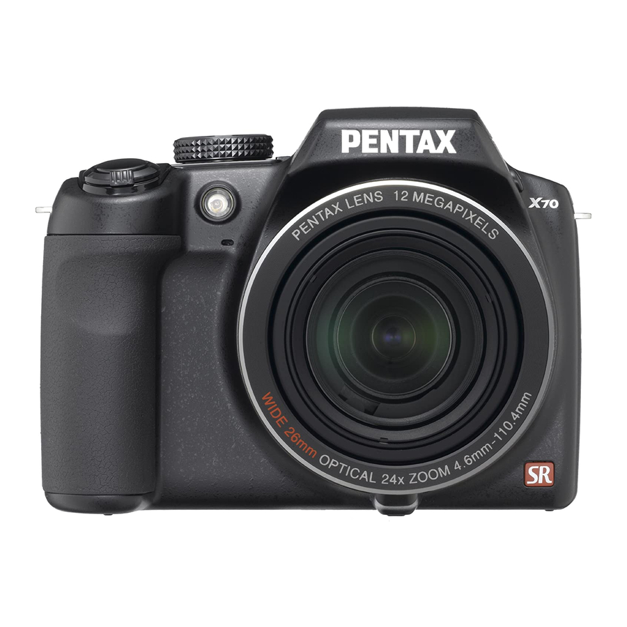 Pentax X70 - Digital Camera - Compact Manuals