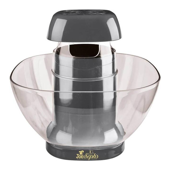 Joe & Seph's 7000AIRPOP Popcorn Maker Manuals