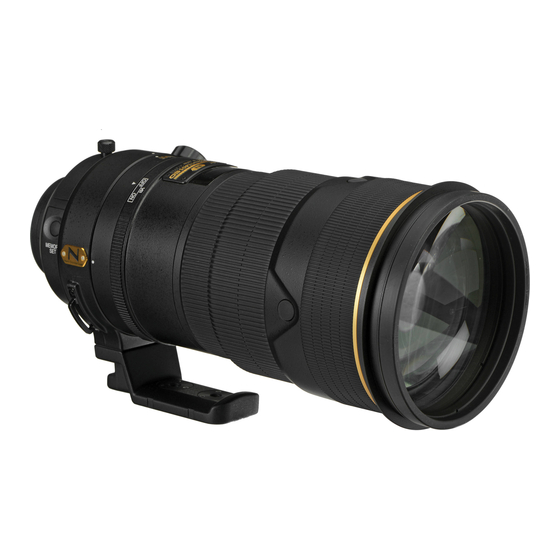 Nikon AF-S VR 300mm f/2.8G IF-ED Instruction Manual