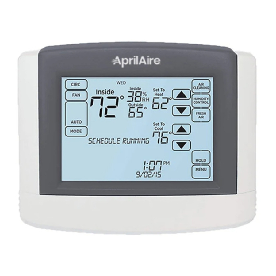 Aprilaire Event-Based 8620 - Air Cleaning Control Manual