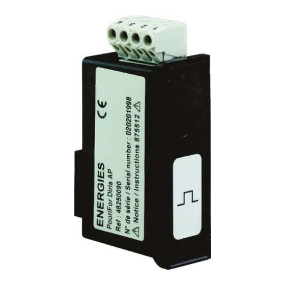 socomec DIRIS A20 Operating Instructions Manual