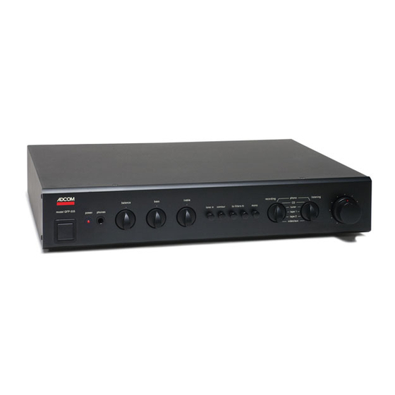 Adcom GFP-555 Owner's Manual