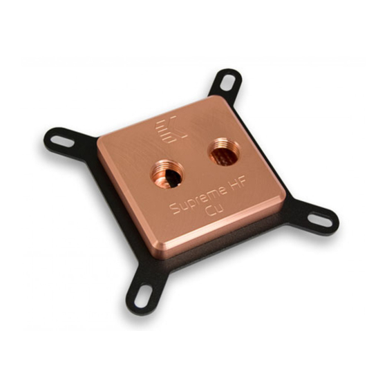 ekwb EK-Supreme HF Cu Installation And Mounting Manual