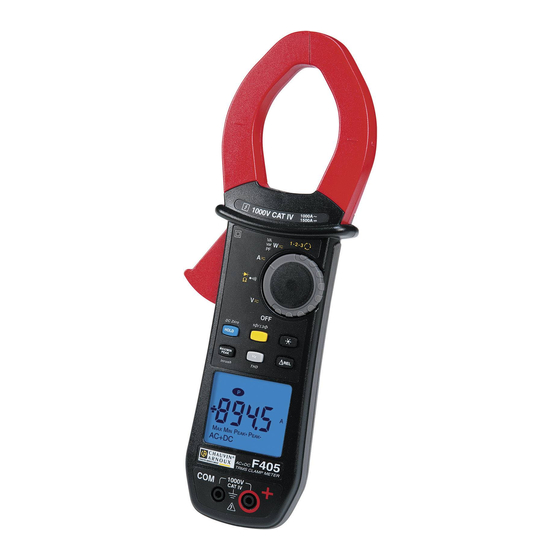 Chauvin Arnoux F405 Start Manual