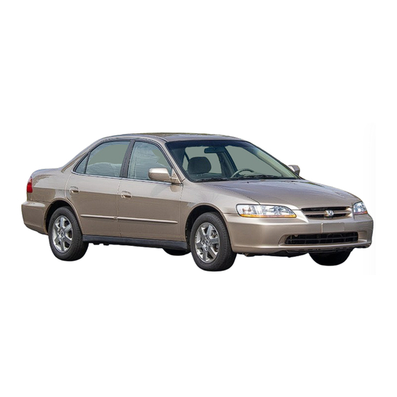 Honda 2000 Accord Sedan Owner's Manual