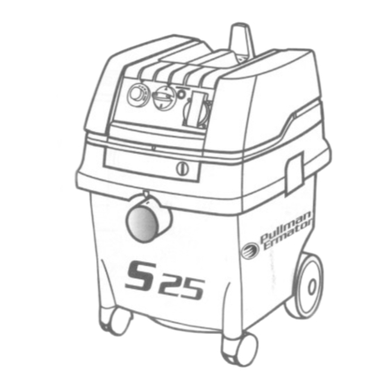 pullman Ermator S 25 Operating Instructions Manual