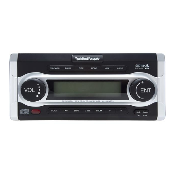 Rockford Fosgate RFX9700CD Instruction Manual