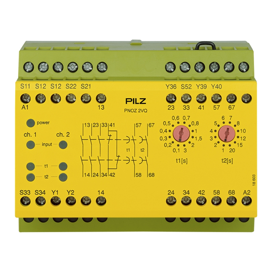 Pilz PNOZ 2VJ Operating Manual