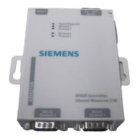 Siemens APOGEE Ethernet Microserver 2100 Installation Instructions
