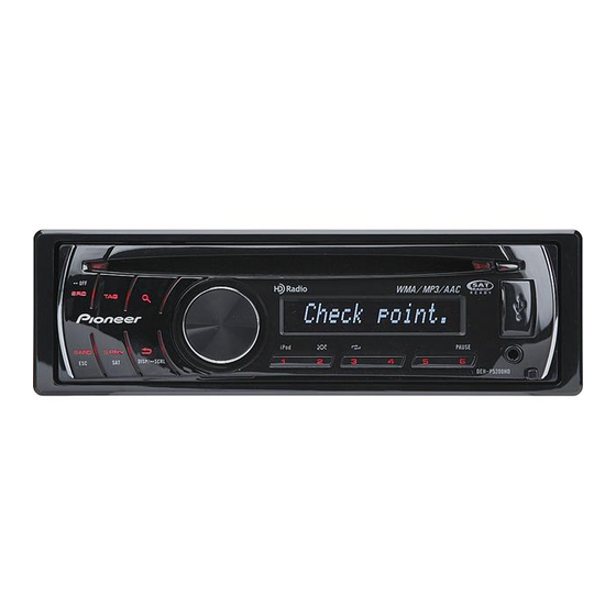 Pioneer DEH-P5200HD Operation Manual