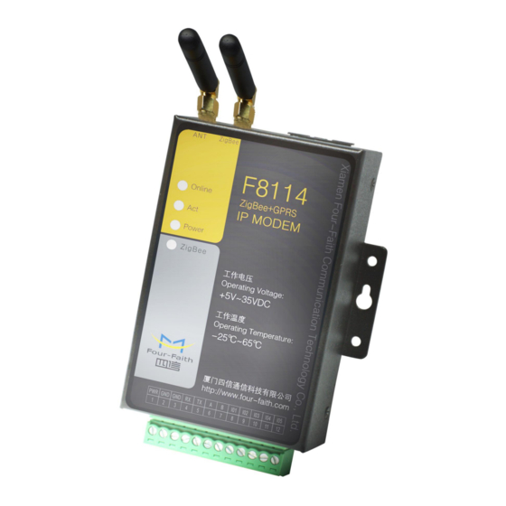 Four-Faith F8X14 Series Manuals