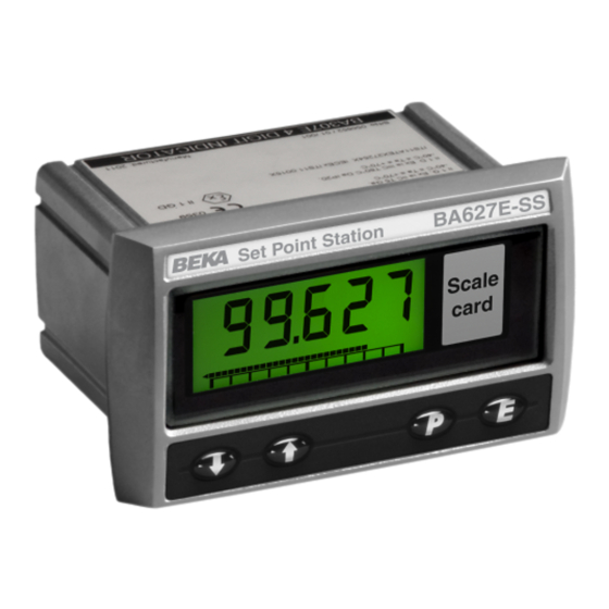 BEKA BA627E-SS Set point station Manuals