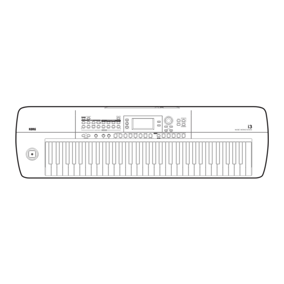 Korg Tastiera i3 Owner's Manual