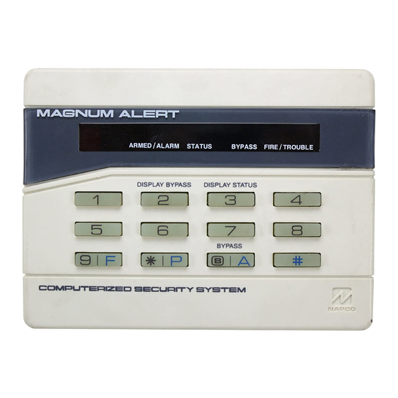 NAPCO MAGNUM ALERT RP1054E KEYPAD Manual