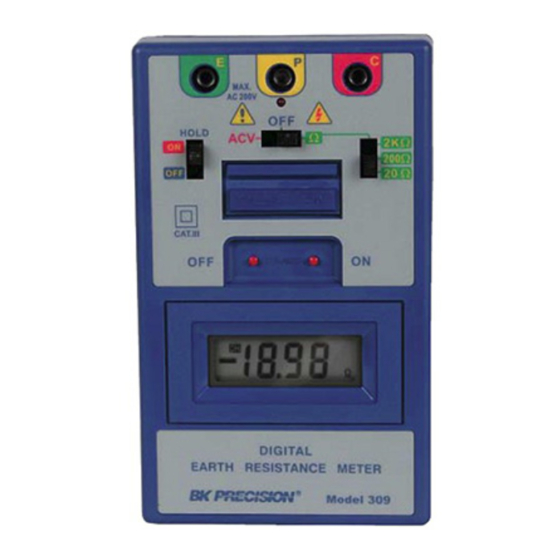 BK Precision 309 Instruction Manual