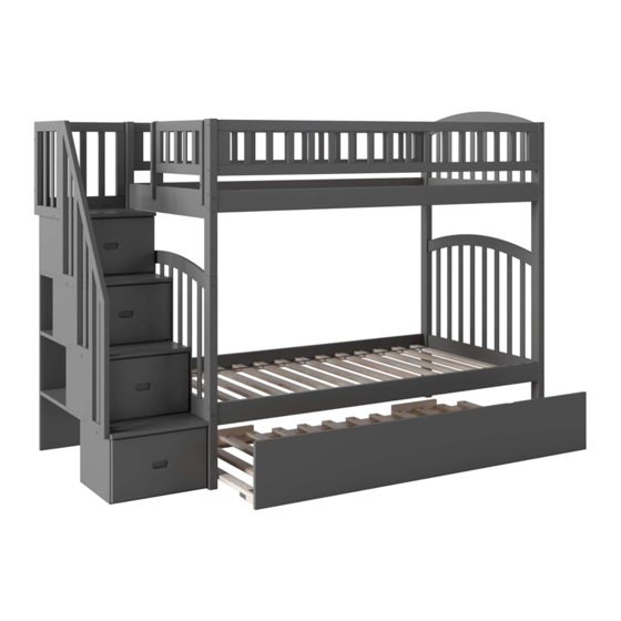 Atlantic Furniture WESTBROOK STAIRCASE BUNKBED Manuals