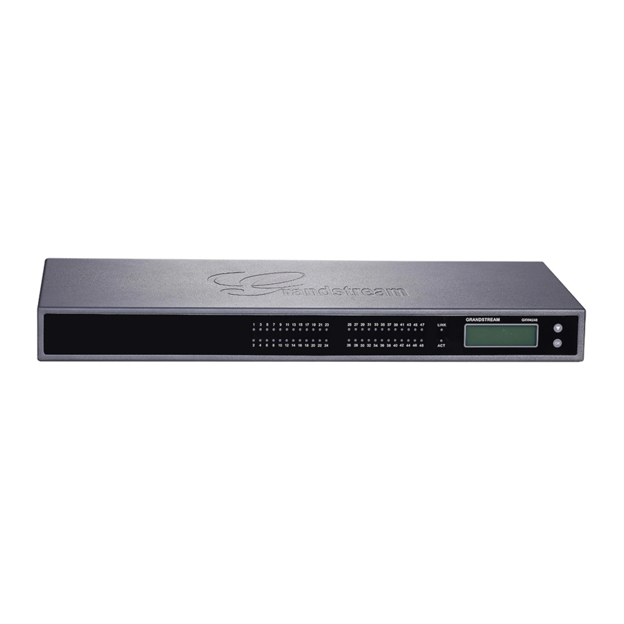 User Manuals: Grandstream Networks GXW4248 FXS Gateway