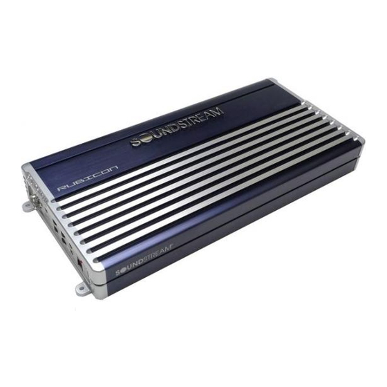 Soundstream RUB2.250 Owner's Manual And Installation Manual