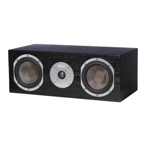 KLH Story Centre Channel Speaker Manual