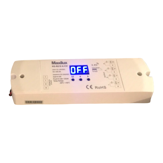 Maxilux H3-RCV-4CV Instructions