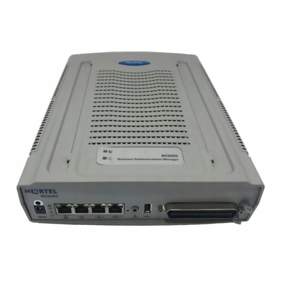 Nortel BCM50 Installation And Configuration Manual