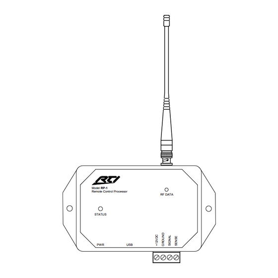 RTI RP-1 Operations & Installation Manual