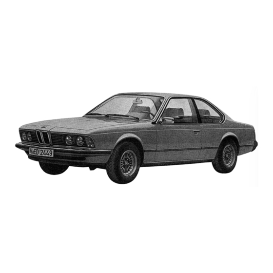 BMW 633CSi Owner's Handbook Manual