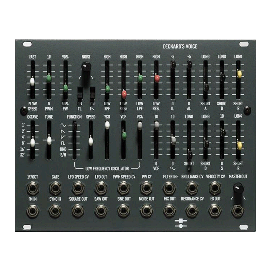 Black Corporation DECKARD'S VOICE Operation Manual