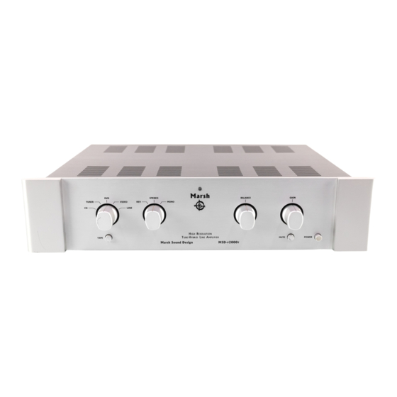 MARSH SOUND DESIGN P2000T Operating Manual