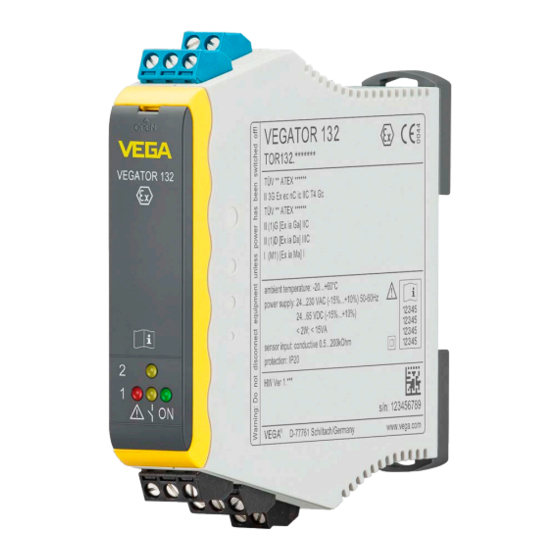 Vega VEGATOR 132 Operating Instructions Manual