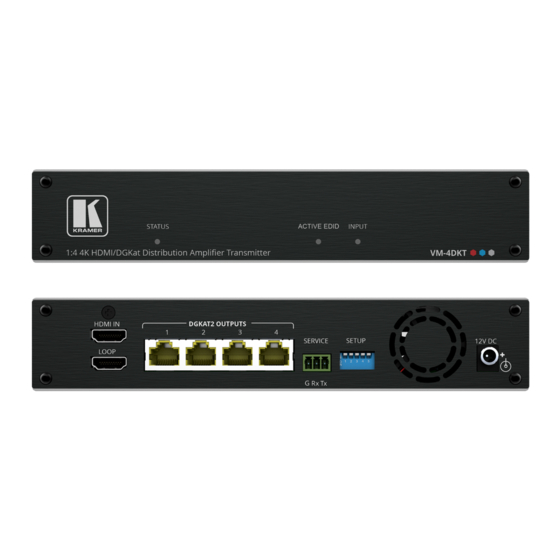 Kramer VM-4DKT Quick Start Manual