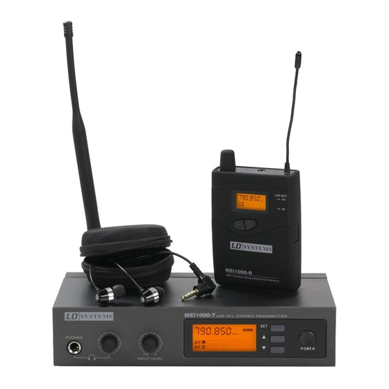 LD MEI1000-T In-Ear Monitoring System Manuals