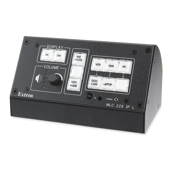 Extron electronics MLC 226 IP Specifications