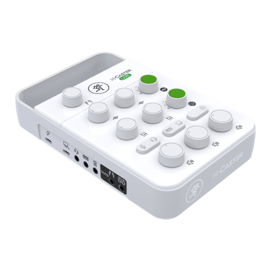 Mackie M-Caster Live - Portable Live Streaming Mixer Manual