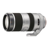 SONY SAL70400G - 70-400mm f/4-5.6 G SSM Lens Operating Instructions Manual