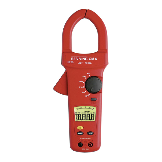 Benning CM 4 RMS Current Clamp Manuals