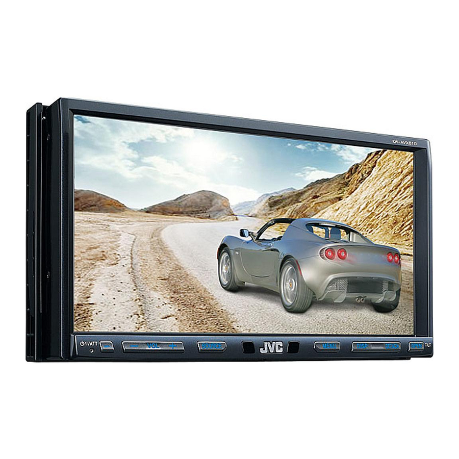 JVC KW-AVX810 INSTRUCTIONS MANUAL Pdf Download | ManualsLib