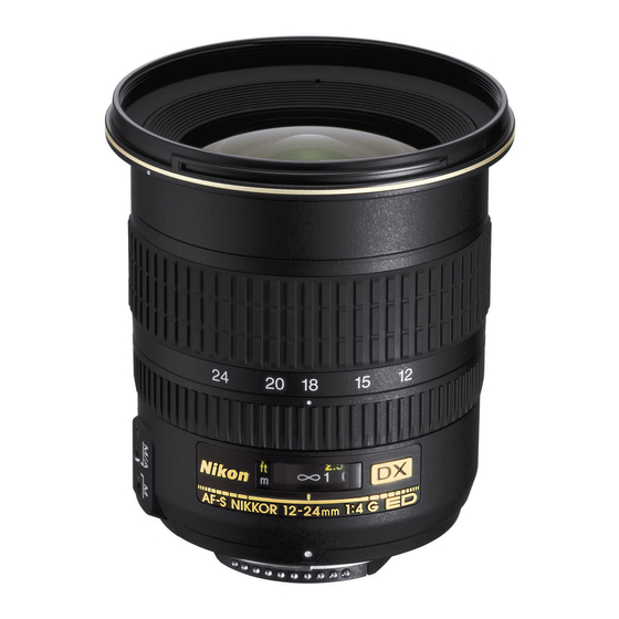 NIKON AF-S OX ZOOM-NIKKOR ED 12-24MM F/4G IF INSTRUCTION MANUAL Pdf ...