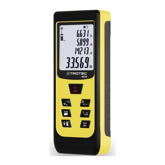 Trotec PROMAT BD20 Operating Manual