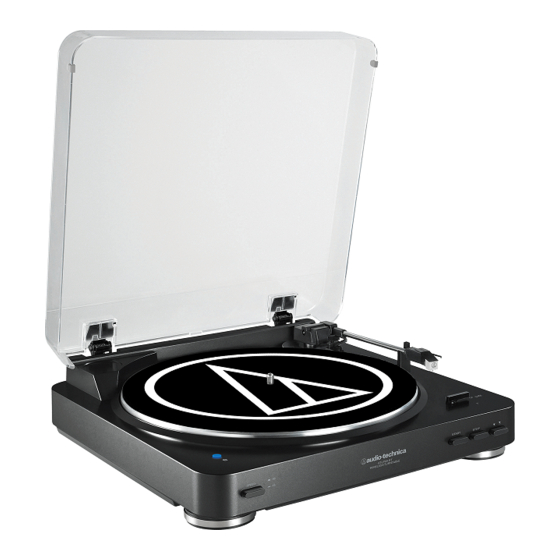 Audio Technica AT-LP60BK-BT Additional Instructions For Installation And Operation