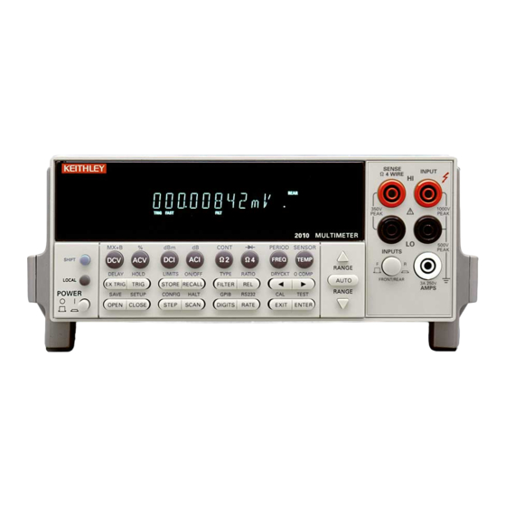 Tektronix Keithley 2002 Calibration Manual